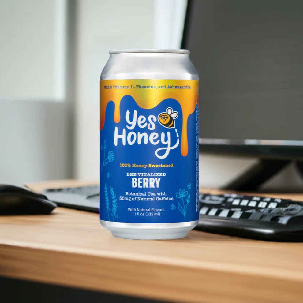 Bee Vitalized Sparkling Honey Sweetened Berry Tea 100% Honey-Sweetened