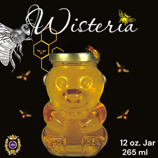 12-ounce,1 lb.-- 100% GOURMET RAW HONEY BEAR JAR